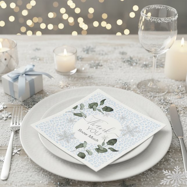 Servilleta De Papel Glacier Leopard Winter Napkin (Subido por el creador)