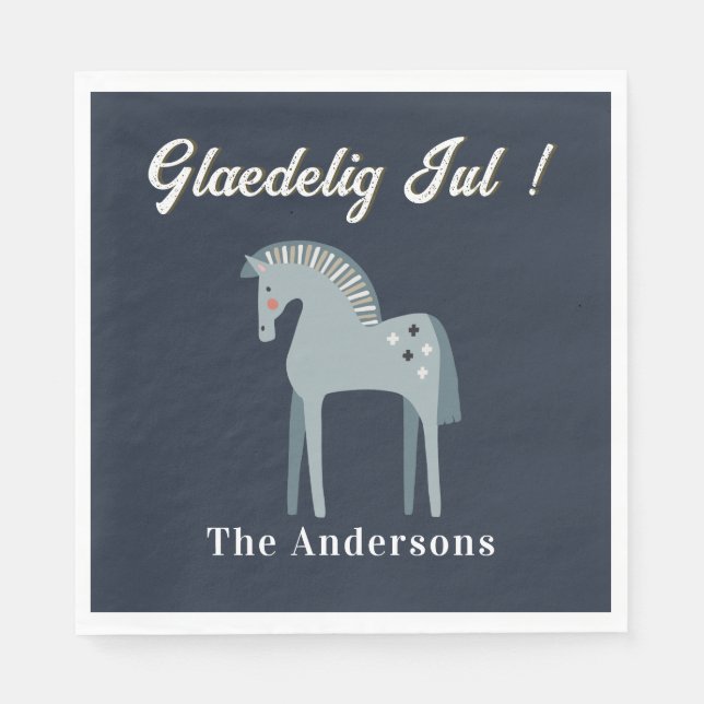 Servilleta De Papel Glædelig Jul | Feliz Navidad en danés (Anverso)