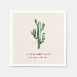 Servilleta De Papel Glam Cactus Boda