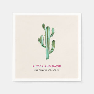 Servilleta De Papel Glam Cactus Boda