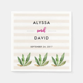 Servilleta De Papel Glam Cactus | Boda de franjas de desierto