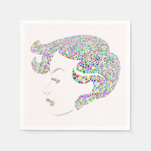 Servilleta De Papel Glam chica con corazones