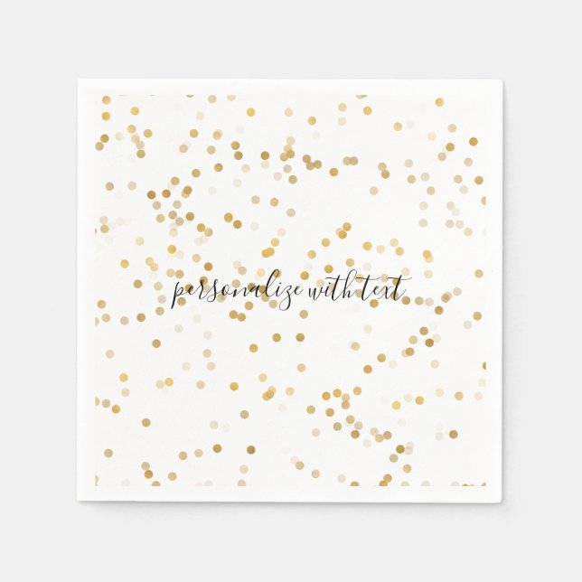 Servilleta De Papel Glam Confetti Gold (Anverso)