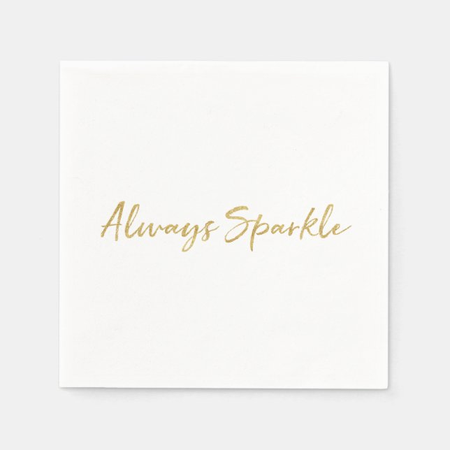 Servilleta De Papel Glam Gold Sparkle (Anverso)