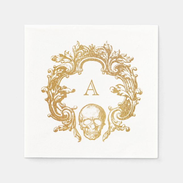 Servilleta De Papel Glam gótico | Napkins de papel | Blanco (Anverso)