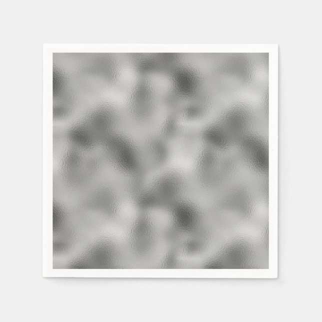Servilleta De Papel Glam plateado (Anverso)
