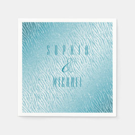 Servilleta De Papel Glam Purpurina azul de impresión para animales per