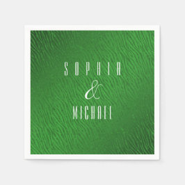 Servilleta De Papel Glam Purpurina verde impreso en animales personali