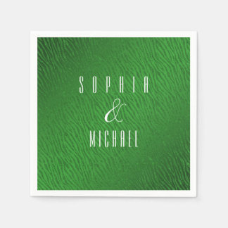 Servilleta De Papel Glam Purpurina verde impreso en animales personali