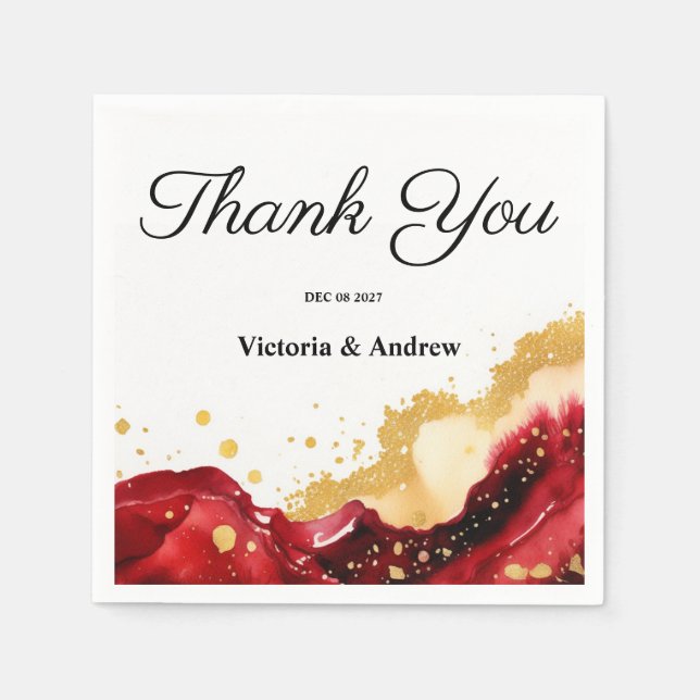 Servilleta De Papel Glam Red (Anverso)