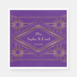 Servilleta De Papel Glam Royal Purple Gold Great Gatsby Boda