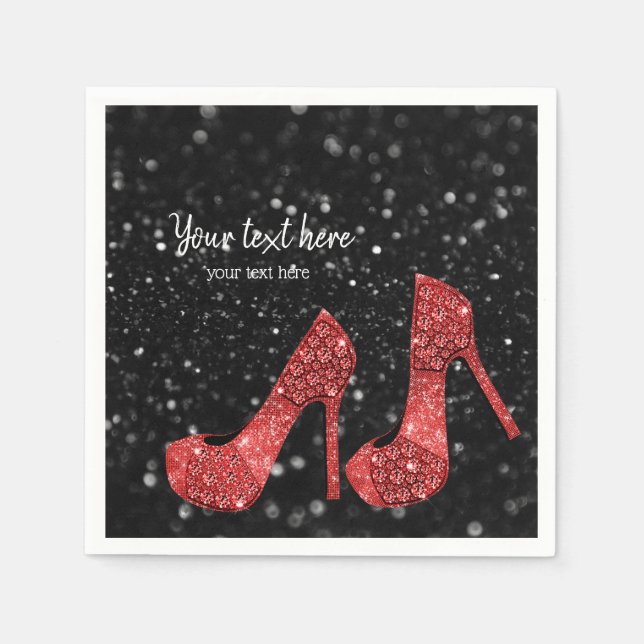 Servilleta De Papel Glam Shoes High Heels para todas las ocasiones (Anverso)