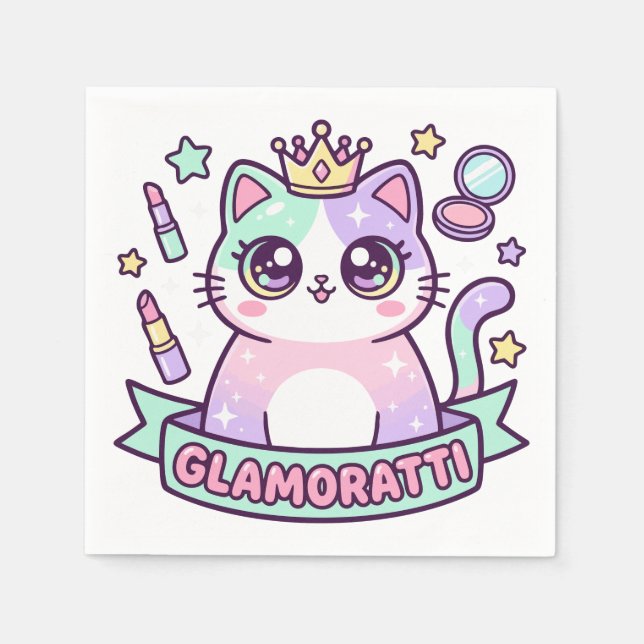 Servilleta De Papel Glamoratti Gato (Anverso)