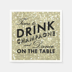 Servilleta De Papel Glamorosa Napkin de oro