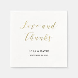 Servilleta De Papel Glamoroso Boda Faux Gold Classic