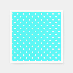 Servilleta De Papel Glamour del punto de la polka turquesa moderna