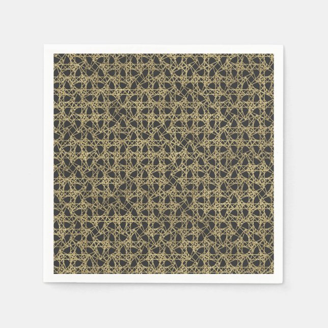 Servilleta De Papel Glamour dorado moderno glamour elegante Fiesta (Anverso)