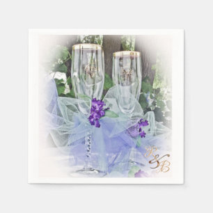 Servilleta De Papel Glass Bride & Groom