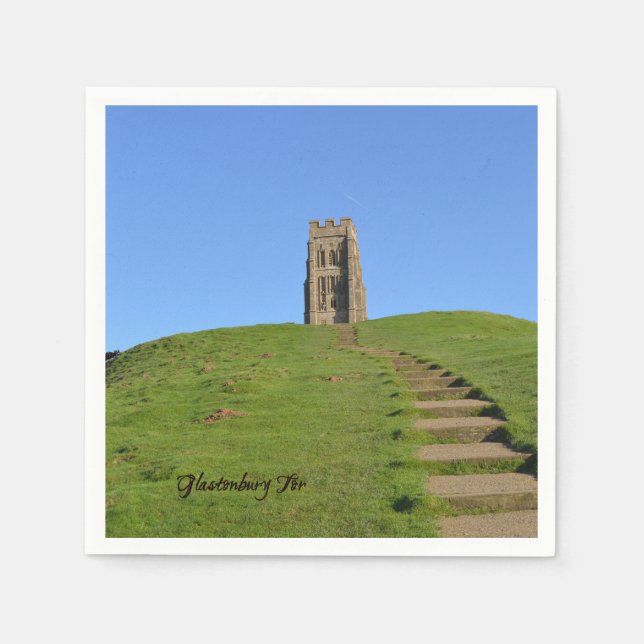 Servilleta De Papel Glastonbury Tor Somerset England Photo (Anverso)