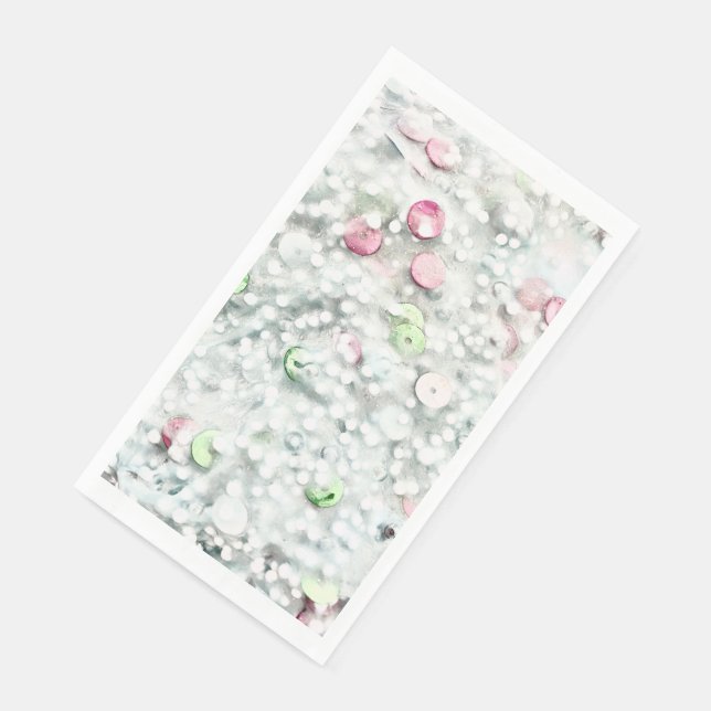 Servilleta De Papel Glitter Slime Guest Towels White (Esquina)