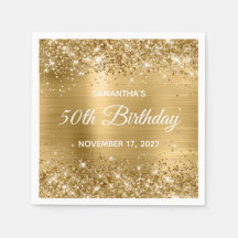 Glittery Gold Foil Glam 50 Cumpleaños