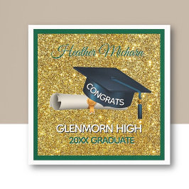 Servilleta De Papel Glitz! Fun, Custom Graduation Paper Napkin