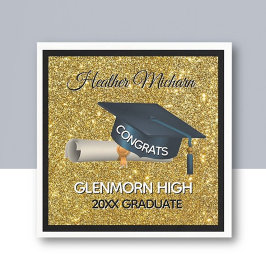 Servilleta De Papel Glitz! Fun, Custom Graduation Paper Napkin