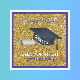 Servilleta De Papel Glitz! Fun, Custom Graduation Paper Napkin