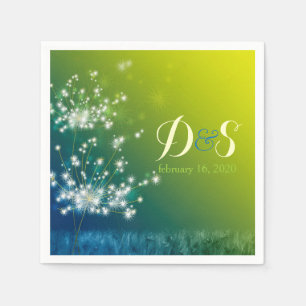 Servilleta De Papel Glitzy Dandelions Magic Boda