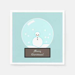 Servilleta De Papel Globe Snowman