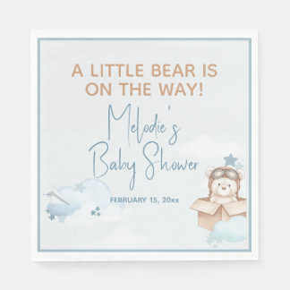 Servilleta De Papel Globo aerostático de osito de peluche