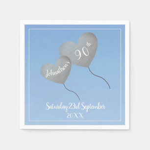 Servilleta De Papel globo azul de 90 años