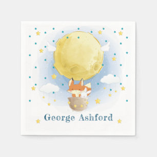 Servilleta De Papel Globo de aire lunar personalizado