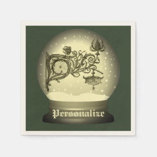 Servilleta De Papel Globo de nieve Art nouveau
