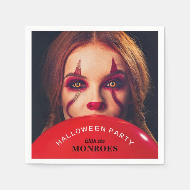 Servilleta De Papel Globo del diablo, fiesta de Halloween (Anverso)