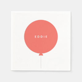 Servilleta De Papel Globo escandinavo | Fiesta de cumpleaños color ros