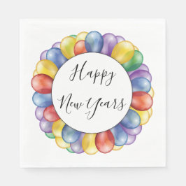 Servilleta De Papel Globos de Año Nuevo Feliz