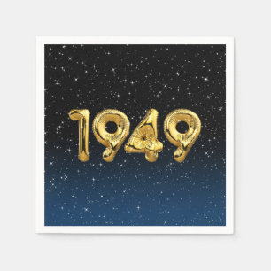 Servilleta De Papel Globos De Cumpleaños 1949 En Las Estrellas