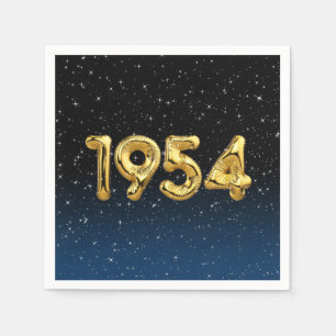 Servilleta De Papel Globos de Cumpleaños 1954 Servilletas de Estrellas