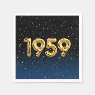 Servilleta De Papel Globos De Cumpleaños 1959 En Las Estrellas