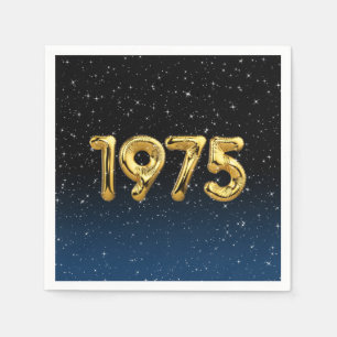 Servilleta De Papel Globos De Cumpleaños 1975 En Las Estrellas