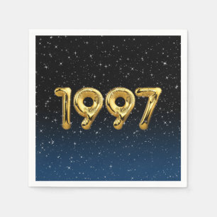 Servilleta De Papel Globos de cumpleaños 1997 en servilletas de estrel