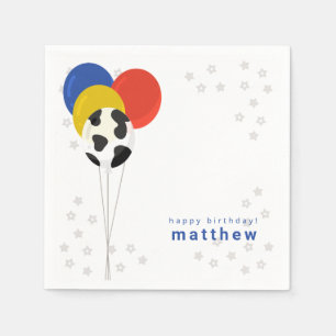 Servilleta De Papel Globos de cumpleaños con estampado de vaca granja