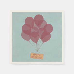 Servilleta De Papel Globos de cumpleaños felices