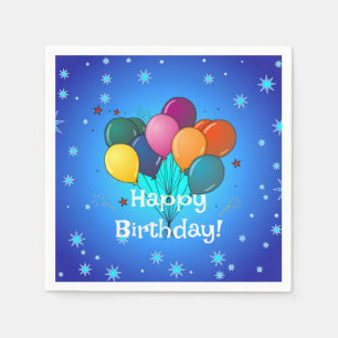 Servilleta De Papel Globos de cumpleaños felices