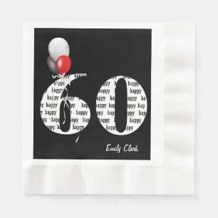 Servilleta De Papel globos de fiesta de 60 años