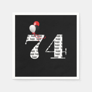 Servilleta De Papel Globos de la fiesta de cumpleaños 74