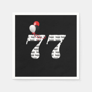 Servilleta De Papel Globos de la fiesta de cumpleaños 77