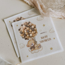 Servilleta De Papel Globos de oseo de peluche beige marrón