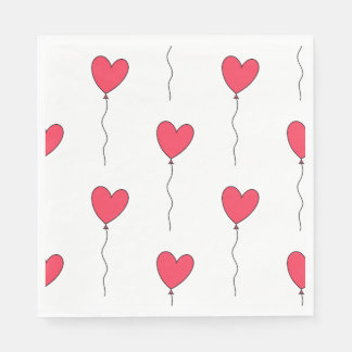 Servilleta De Papel Globos del corazón